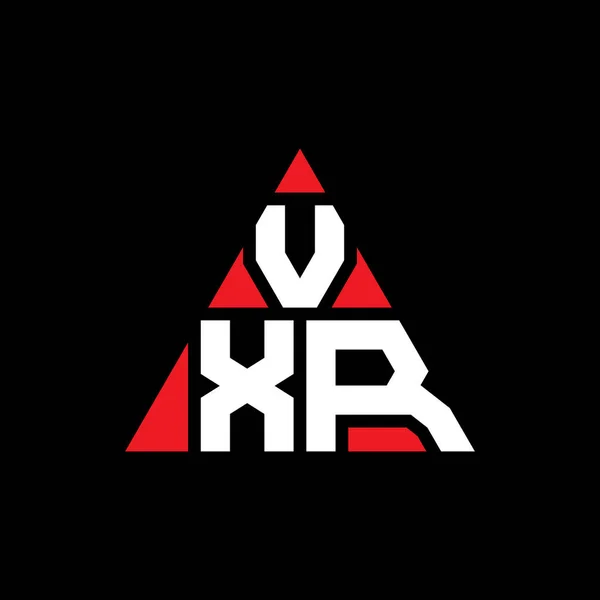 Üçgen Şekilli Vxr Üçgen Harf Logosu Tasarımı Vxr Üçgen Logo — Stok Vektör