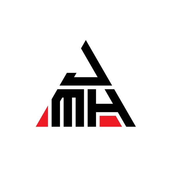 Design Del Logo Della Lettera Triangolo Jmh Con Forma Triangolare — Vettoriale Stock