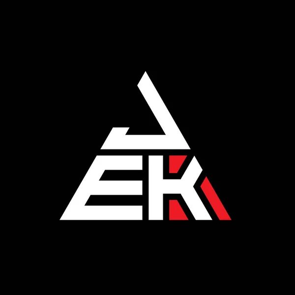 Jek Triangle Letter Logo Design Triangle Shape Jek Triangle Logo — Stock Vector