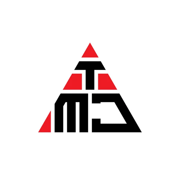 Diseño Del Logotipo Letra Triángulo Tmj Con Forma Triángulo Monograma — Vector de stock