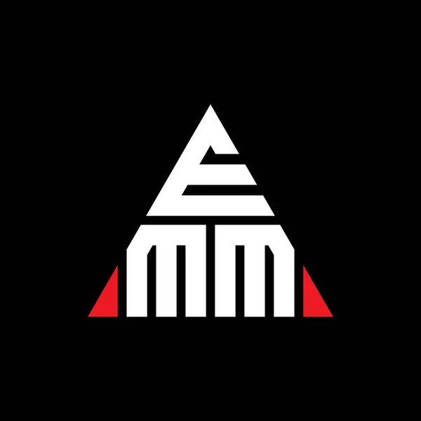 Progettazione Del Logo Della Lettera Del Triangolo Emm Con Forma — Vettoriale Stock