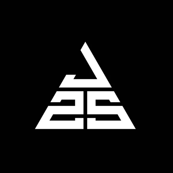 Jzs Трикутний Логотип Букви Дизайн Формою Трикутника Монограма Дизайну Логотипу — стоковий вектор