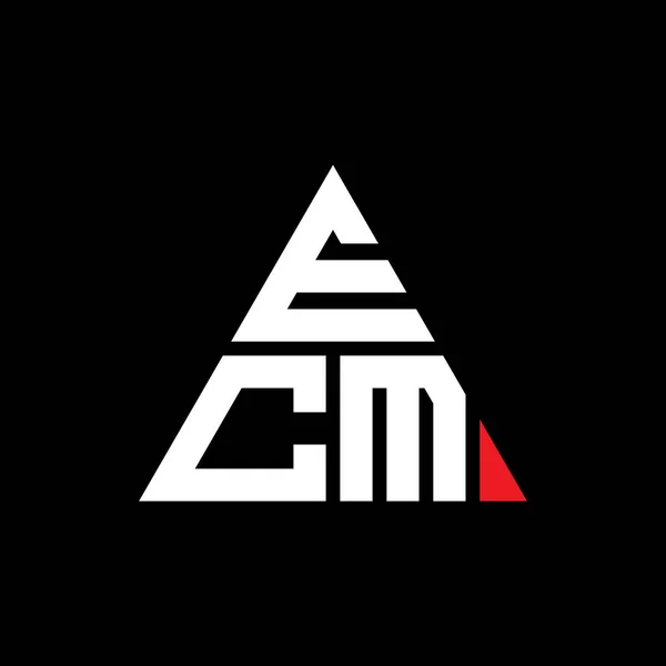 Diseño Logotipo Letra Triángulo Ecm Con Forma Triángulo Diseño Del — Vector de stock