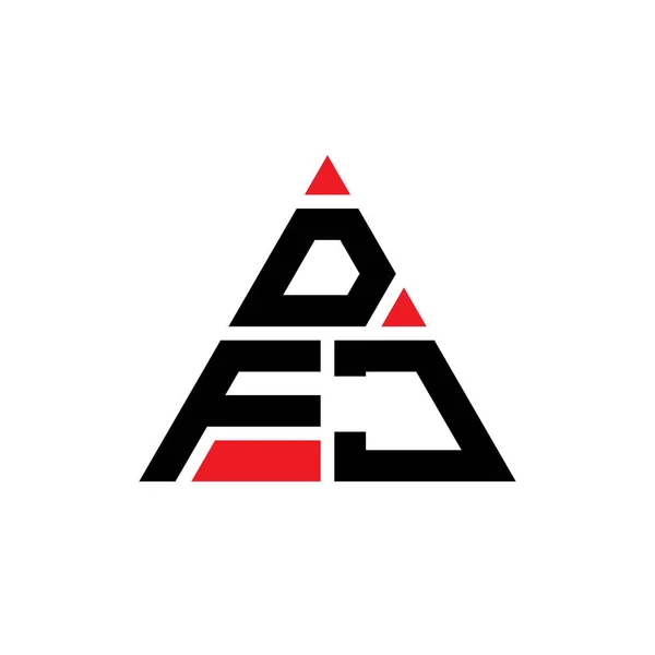 Diseño Del Logotipo Letra Triángulo Dfj Con Forma Triángulo Monograma — Vector de stock