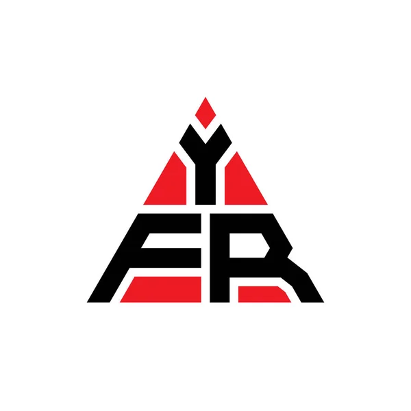 Üçgen Şekilli Yfr Üçgen Harf Logosu Tasarımı Yfr Üçgen Logo — Stok Vektör