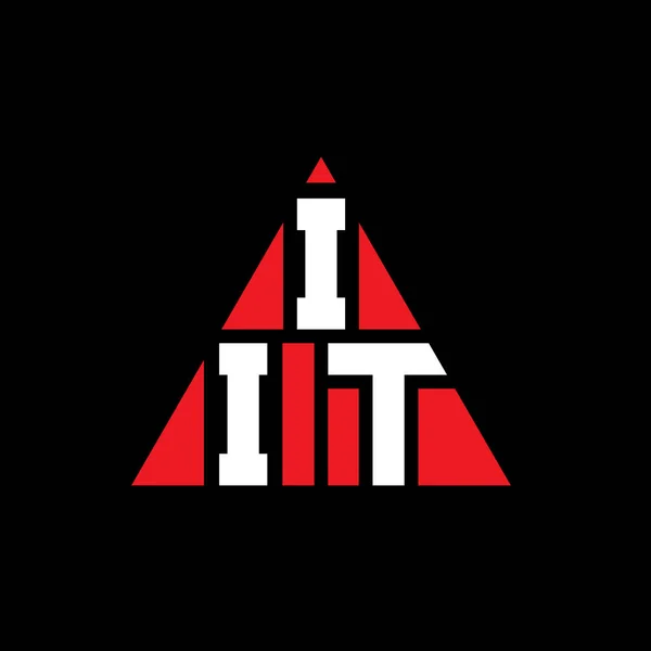 Iit Triangel Bokstav Logotyp Design Med Triangel Form Iit Triangel — Stock vektor