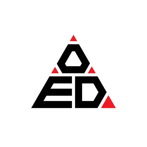 Oed Triangle Letter Logo Design Triangle Shape Oed Triangle Logo — Stock Vector