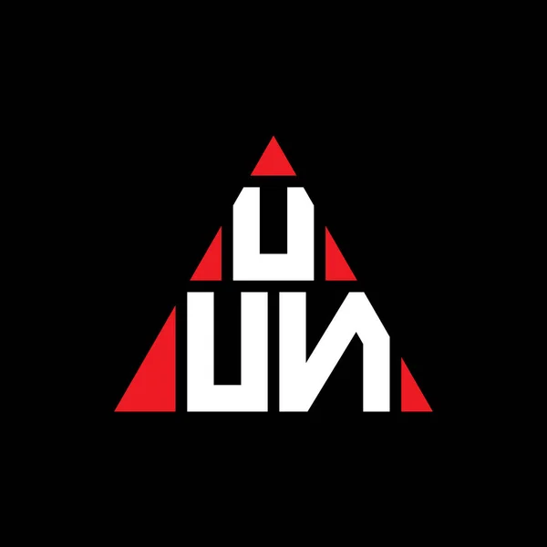 Uun Triangel Bokstav Logotyp Design Med Triangel Form Uun Triangel — Stock vektor