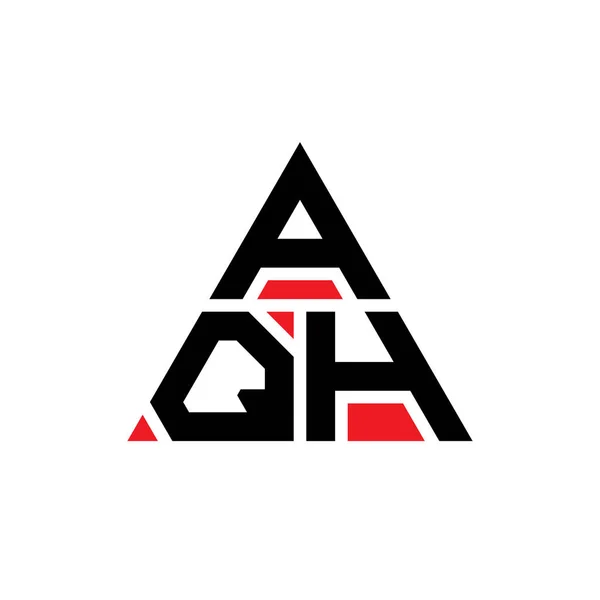 Aqh Trójkątny Projekt Logo Litery Kształcie Trójkąta Logotyp Trójkąta Aqh — Wektor stockowy