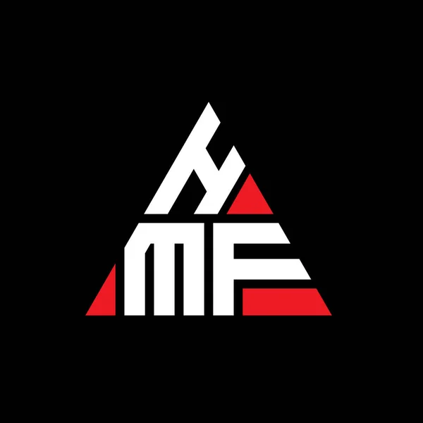 Design Logotipo Letra Triângulo Hmf Com Forma Triângulo Monograma Design —  Vetores de Stock