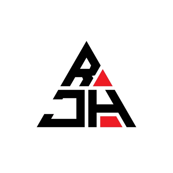 Rjh Triangle Lettre Logo Design Avec Forme Triangle Monogramme Conception — Image vectorielle