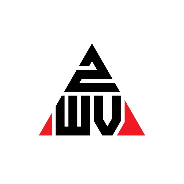Zwv Driehoekige Letter Logo Ontwerp Met Driehoekige Vorm Zwv Driehoekig — Stockvector