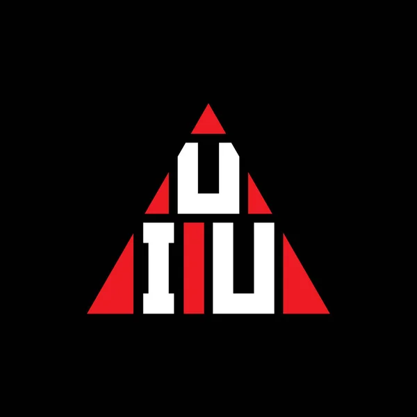 Uiu Triangel Bokstav Logotyp Design Med Triangel Form Uiu Triangel — Stock vektor