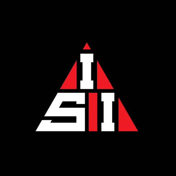 Isi Triangle Lettre Logo Design Avec Forme Triangle Monogramme Isi — Image vectorielle