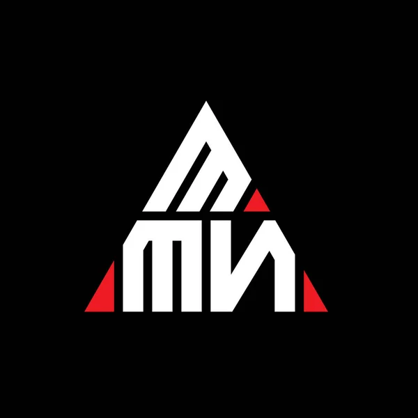 Mmn三角形字母标志设计与三角形形状 Mmn三角形徽标设计单字 Mmn三角形矢量标识模板与红色 Mmn三角徽标简单 — 图库矢量图片