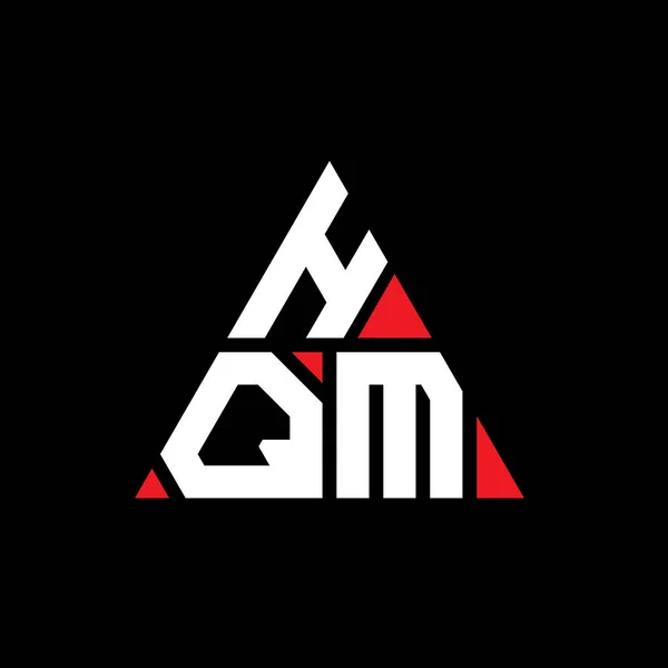 Diseño Del Logotipo Letra Del Triángulo Hqm Con Forma Triángulo — Archivo Imágenes Vectoriales
