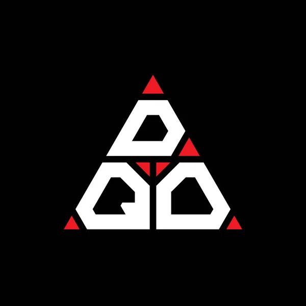 Dqo三角形字母标志设计与三角形形状 Dqo三角形徽标设计单字 Dqo三角形矢量标识模板与红色 Dqo三角标识简单 豪华的标志 — 图库矢量图片