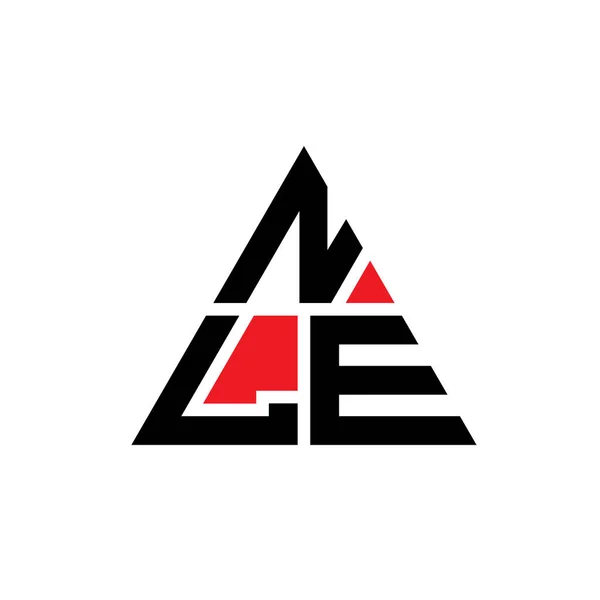 Nle Driehoek Letter Logo Ontwerp Met Driehoek Vorm Nle Driehoek — Stockvector