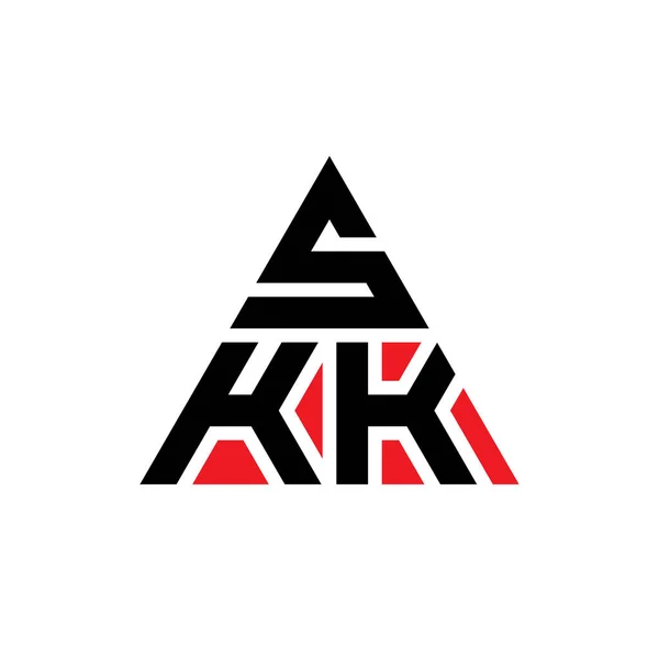 Skk Треугольник Письмо Дизайн Логотипа Треугольной Формы Монограмма Дизайна Логотипа — стоковый вектор