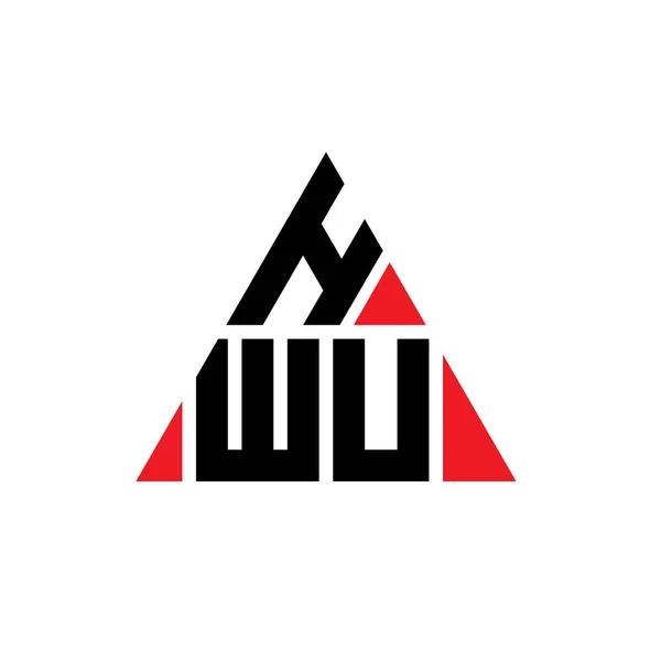 Hwu Triangle Letter Logo Design Triangle Shape Hwu Triangle Logo — Stock Vector