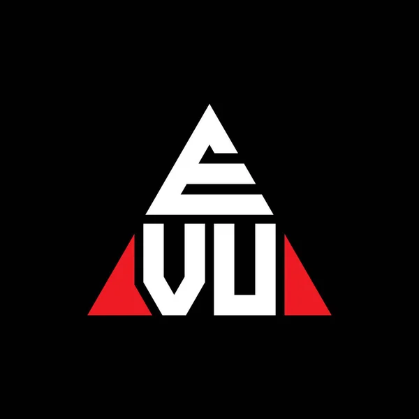 Evu Triangle Letter Logo Design Triangle Shape Evu Triangle Logo — Stock Vector
