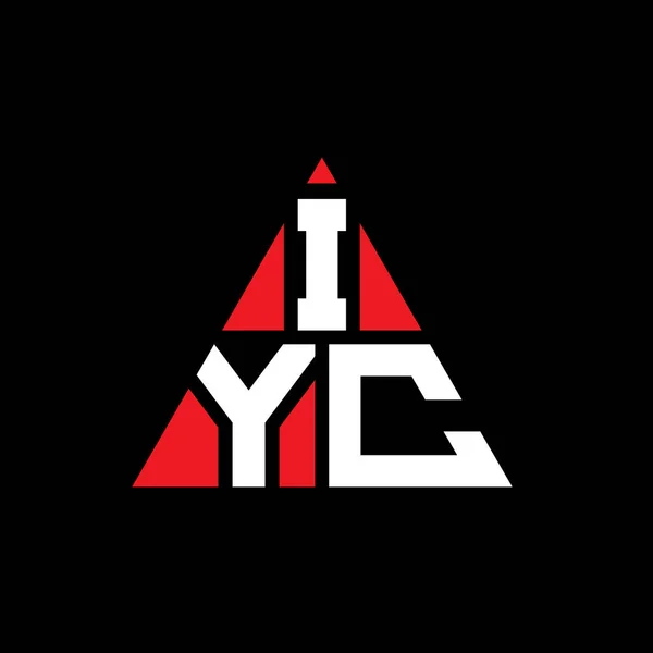 Design Trojúhelníkového Písmene Iyc Trojúhelníkovým Tvarem Iyc Trojúhelník Logo Design — Stockový vektor