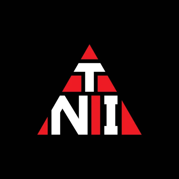 Üçgen Şekilli Tni Üçgen Harf Logosu Tasarımı Tni Üçgen Logo — Stok Vektör