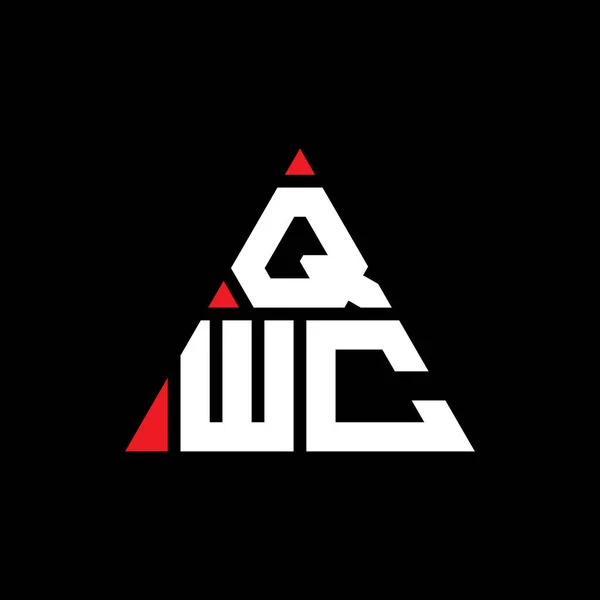 Qwc Треугольник Письмо Дизайн Логотипа Треугольной Формой Монограмма Логотипа Треугольника — стоковый вектор