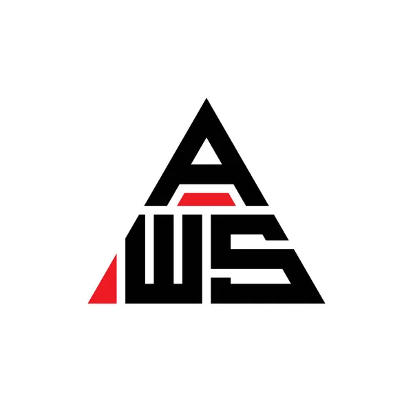 Aws Triangle Letter Logo Design Triangle Shape Aws Triangle Logo — Stock Vector