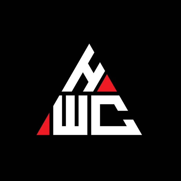 Hwc Dreieck Buchstabe Logo Design Mit Dreieck Form Hwc Dreieck — Stockvektor
