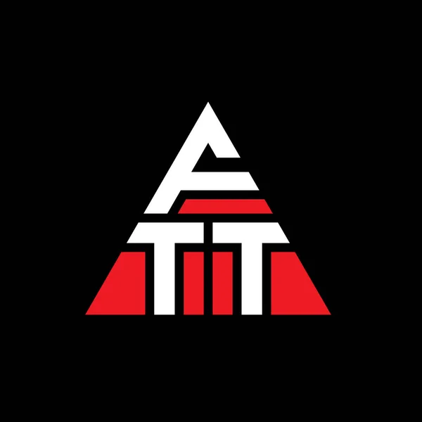 Üçgen Şekilli Ftt Üçgen Harf Logosu Tasarımı Ftt Üçgen Logo — Stok Vektör