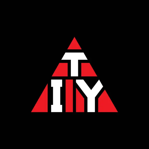 Üçgen Şekilli Tiy Üçgen Harf Logosu Tasarımı Tiy Üçgen Logo — Stok Vektör