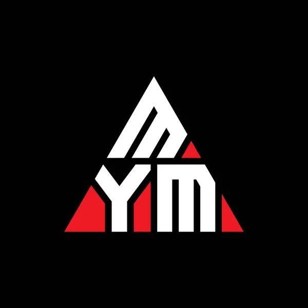 Trójkątny Wzór Logo Litery Mym Kształcie Trójkąta Monografia Logo Trójkąta — Wektor stockowy