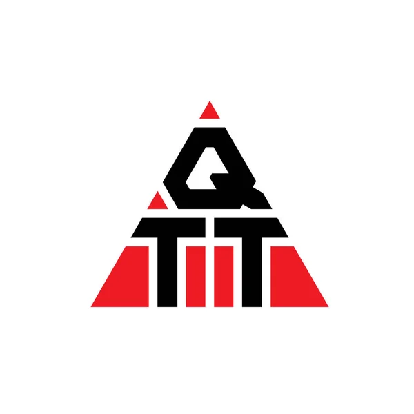 Üçgen Şekilli Qtt Üçgen Harf Logosu Tasarımı Qtt Üçgen Logo — Stok Vektör