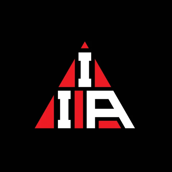 Iia Triangel Bokstav Logo Design Med Triangel Form Iia Triangel — Stock vektor