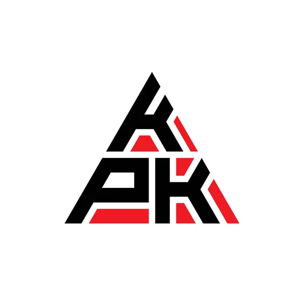 Kpk Треугольник Письмо Логотип Дизайн Треугольной Формы Монограмма Рисунка Логотипа — стоковый вектор