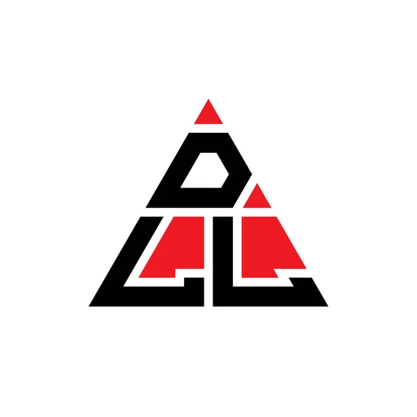Dll Driehoek Letter Logo Ontwerp Met Driehoek Vorm Dll Driehoek — Stockvector