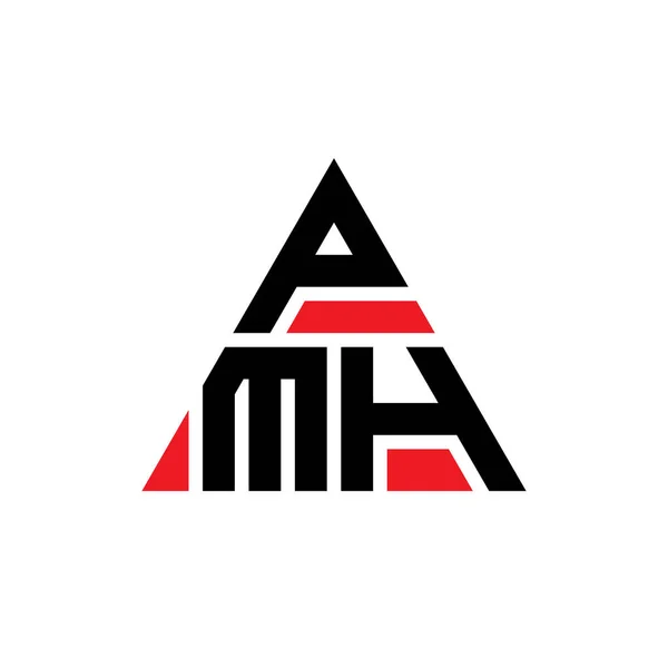 Diseño Del Logotipo Letra Del Triángulo Pmh Con Forma Triángulo — Archivo Imágenes Vectoriales