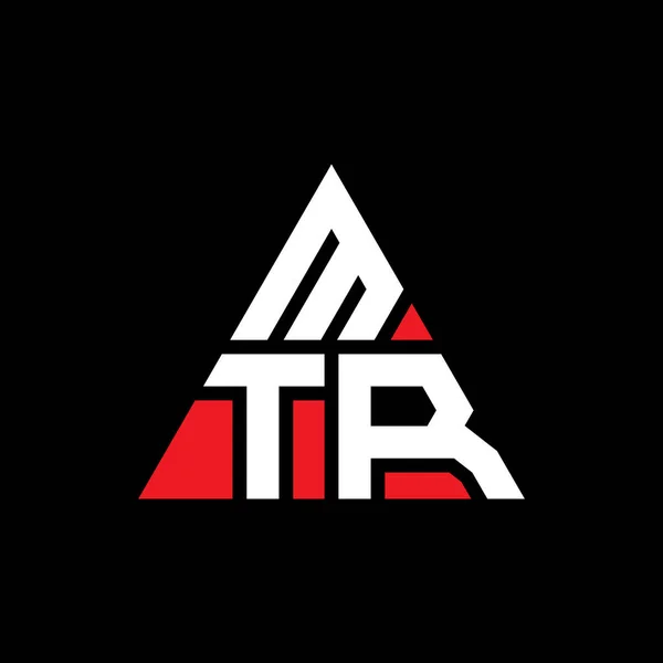 Design Del Logo Della Lettera Triangolo Mtr Con Forma Triangolo — Vettoriale Stock