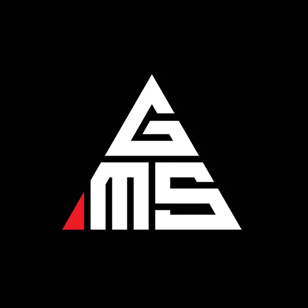 Gms Triangolo Lettera Logo Design Con Forma Triangolo Monogramma Progettazione — Vettoriale Stock
