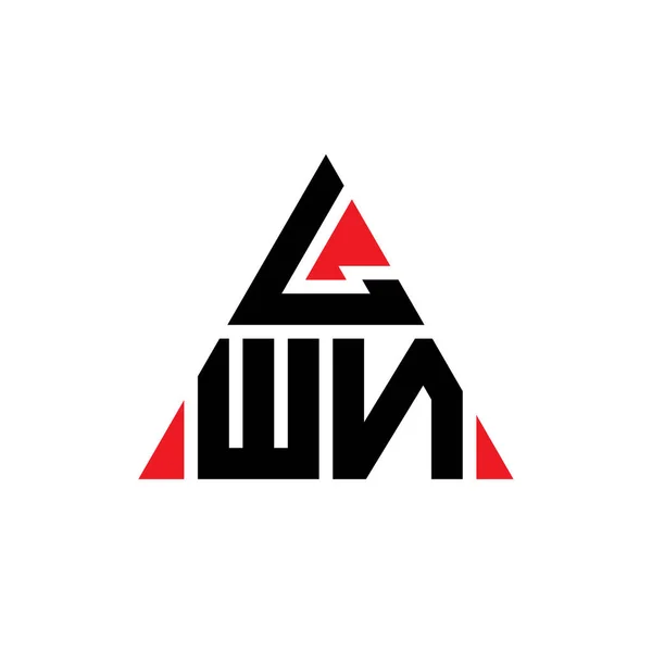 Lwn Triangle Letter Logo Design Triangle Shape Lwn Triangle Logo — Stock Vector