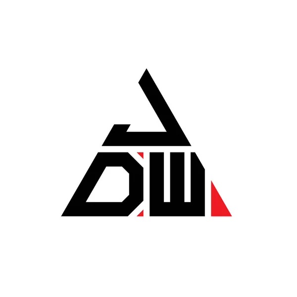 Jdw Triangle Letter Logo Design Triangle Shape Jdw Triangle Logo — Stock Vector