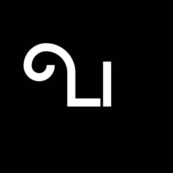 Літера Дизайн Логотипу Початкові Літери Піктограми Логотипу Абстрактна Літера Мінімальний — стоковий вектор