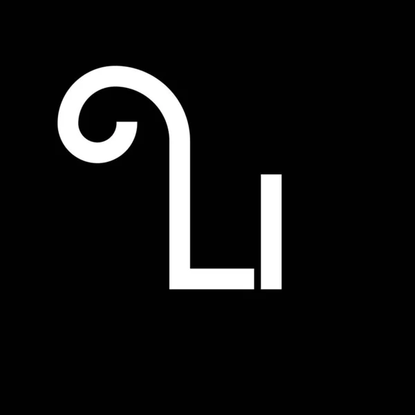 Літера Дизайн Логотипу Початкові Літери Піктограми Логотипу Абстрактна Літера Мінімальний — стоковий вектор