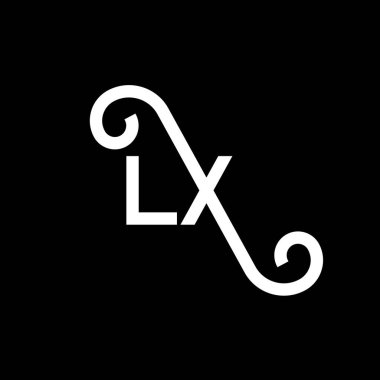 LX Harf Logosu Tasarımı. İlk harfler LX logo simgesi. Soyut harf LX minimal logo tasarım şablonu. Siyah renkli L X harfi tasarım vektörü. Ix logosu