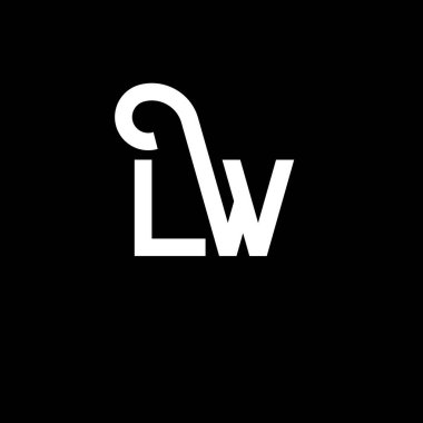 LW Harf Logosu Tasarımı. İlk harfler LW logo simgesi. Soyut harf LW minimal logo tasarım şablonu. Siyah renkli L W harfi tasarım vektörü. Logom var.