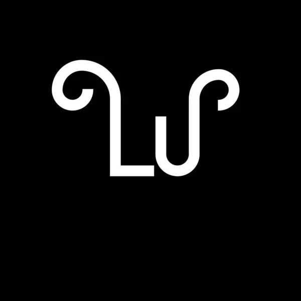 Carta Logo Design Letras Iniciais Logotipo Ícone Abstrato Letra Modelo —  Vetores de Stock