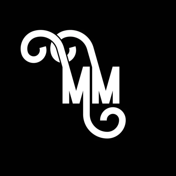 Ornamented Double Monogram, Letters Mm Stock Photo