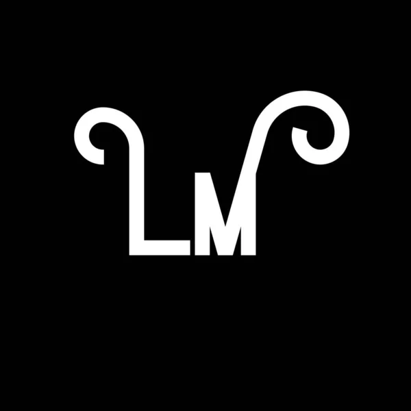 Projekt Logo Listu Początkowe Litery Ikona Logo Streszczenie Litery Minimalny — Wektor stockowy