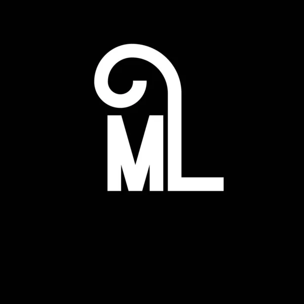 List Logo Design Początkowe Litery Ikona Logo Streszczenie Litery Minimalny — Wektor stockowy